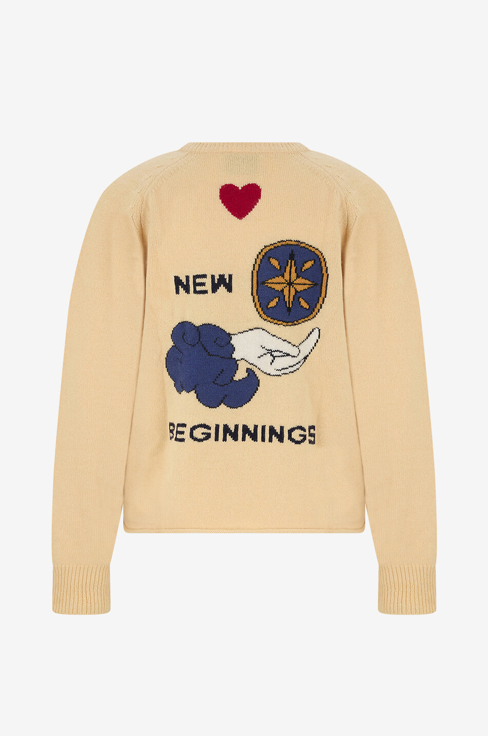 MONOKI Pull à col rond en cachemire New Beginnings Femme JAUNE CLAIR 2