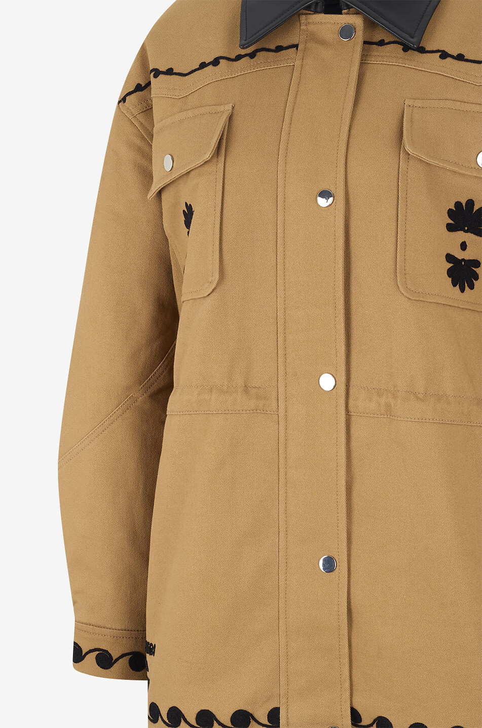 MONOKI Dutton lightweight canvas shirt collar jacket Women CAMEL 3