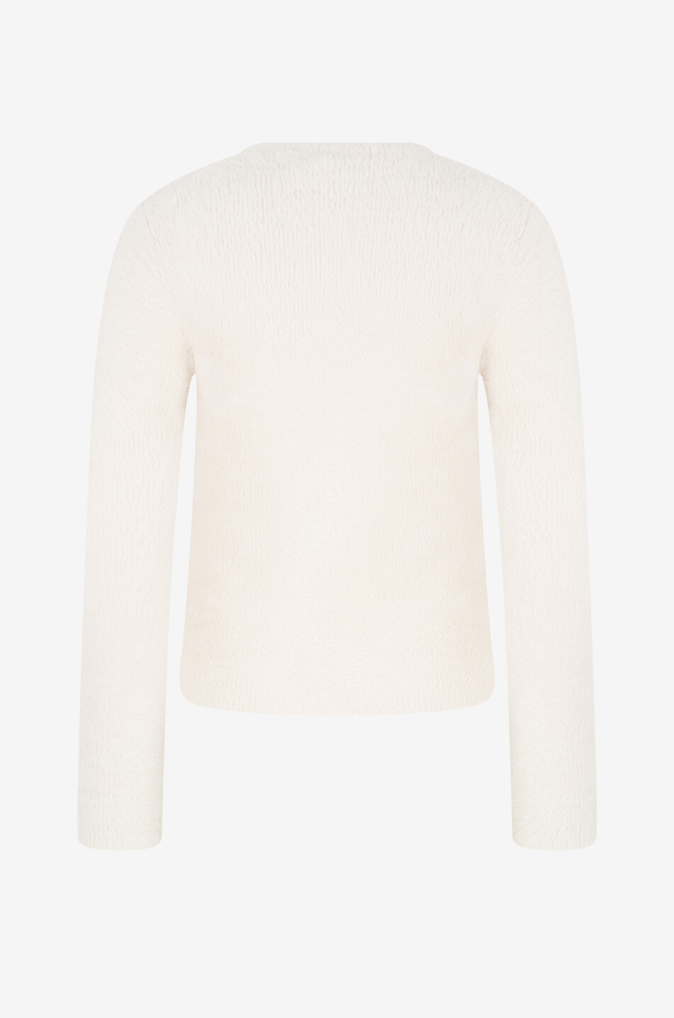 VINCE Flauschiger Strickpullover mit Rundhalsausschnitt Damen CREMEFARBEN 2