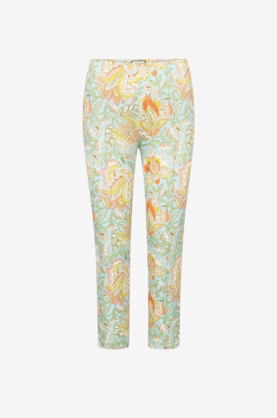 Capri paisley print slim fit trousers