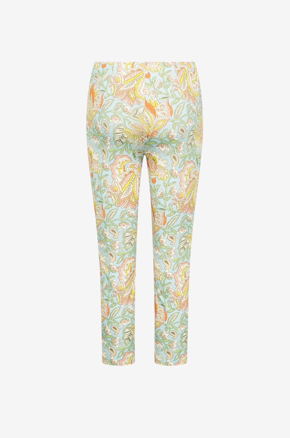SEDUCTIVE Capri paisley print slim fit trousers Women LIGHT BLUE 2