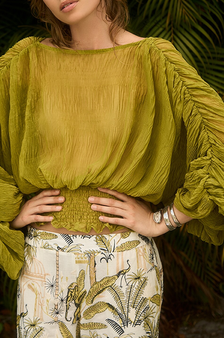 SEDUCTIVE Pantalon large en voile de coton brodé Rosanne Femme MULTICOLORE 6