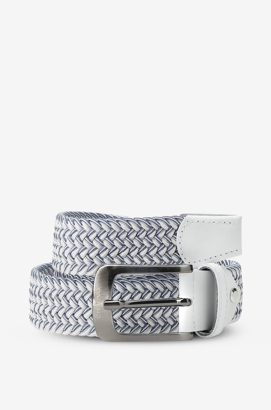 CHERVO Ceinture tressée en cuir Ulric 100  BLANC 1