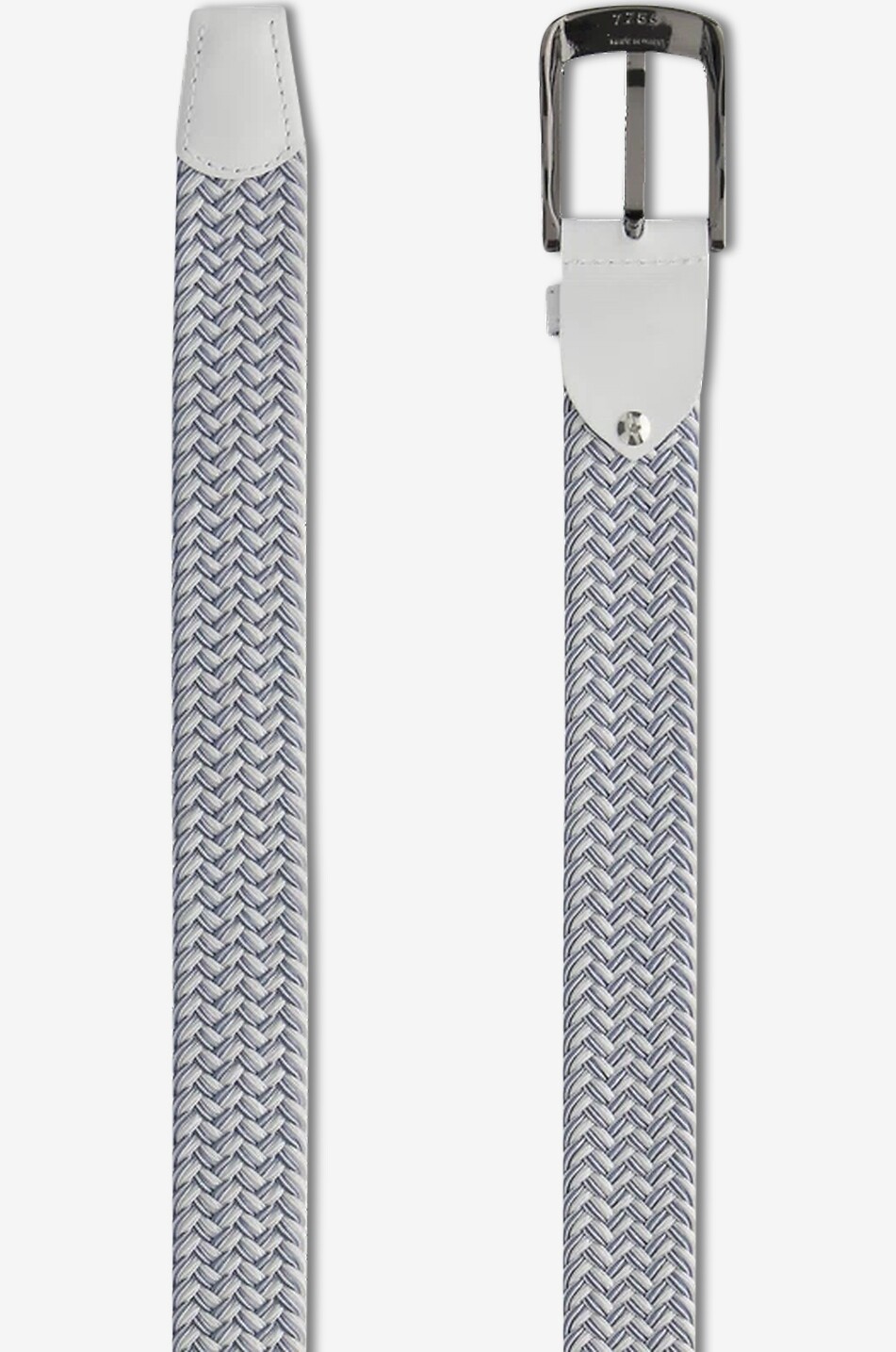 CHERVO Ceinture tressée en cuir Ulric 100  BLANC 3