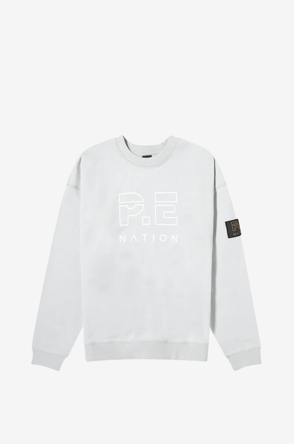 PE NATION Heads Up organic cotton crewneck sweatshirt Women GREY 1
