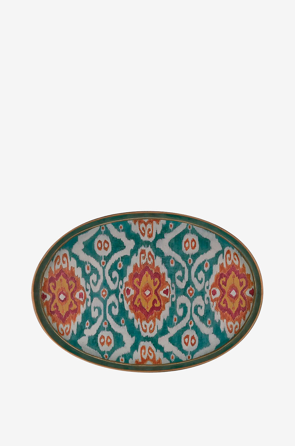 LES OTTOMANS Hand-painted Ikat iron tray Home MULTI COLOURED 1