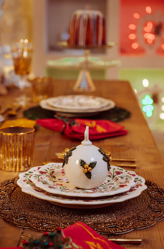 LES OTTOMANS Perlenverzierte Tischsets für Weihnachten Haus GOLDEN 2