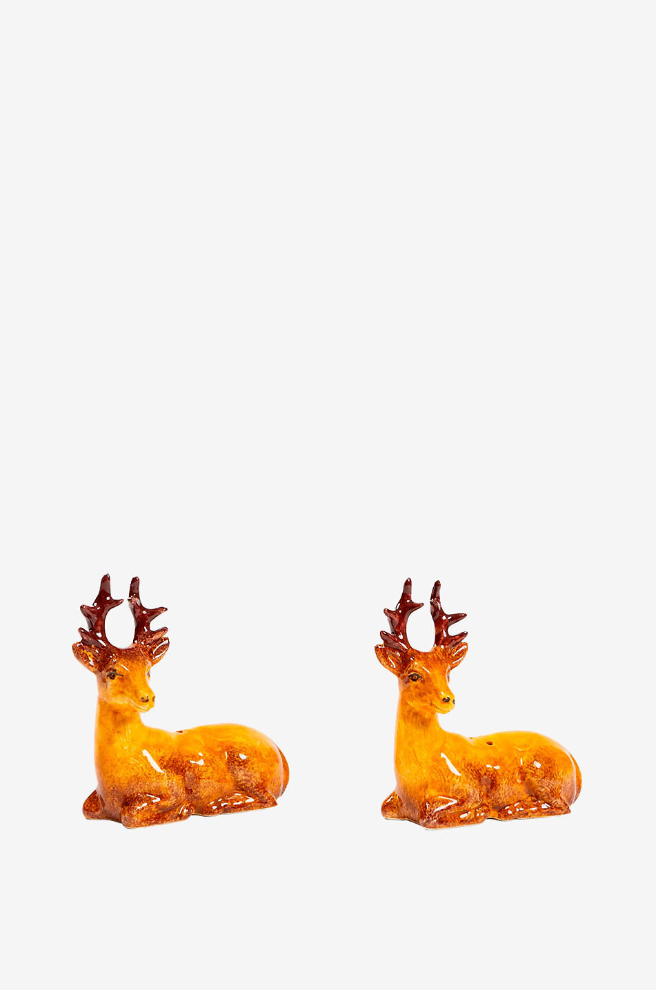 Salière et poivrière en céramique Cerfs
