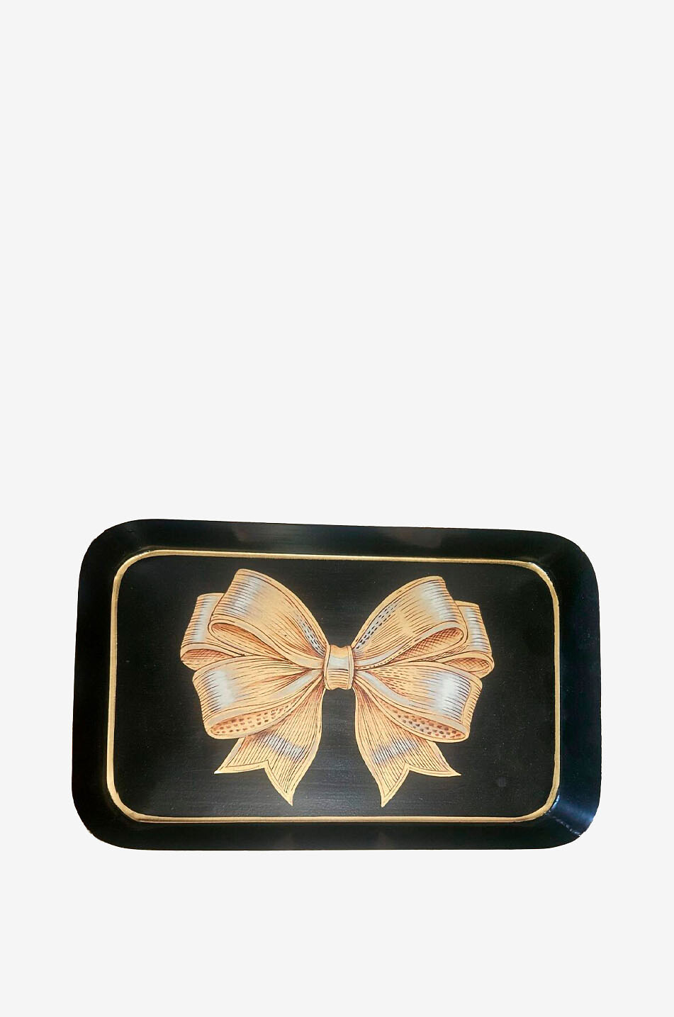 LES OTTOMANS Handpainted iron Christmas tray 32cm Home GOLDEN 1