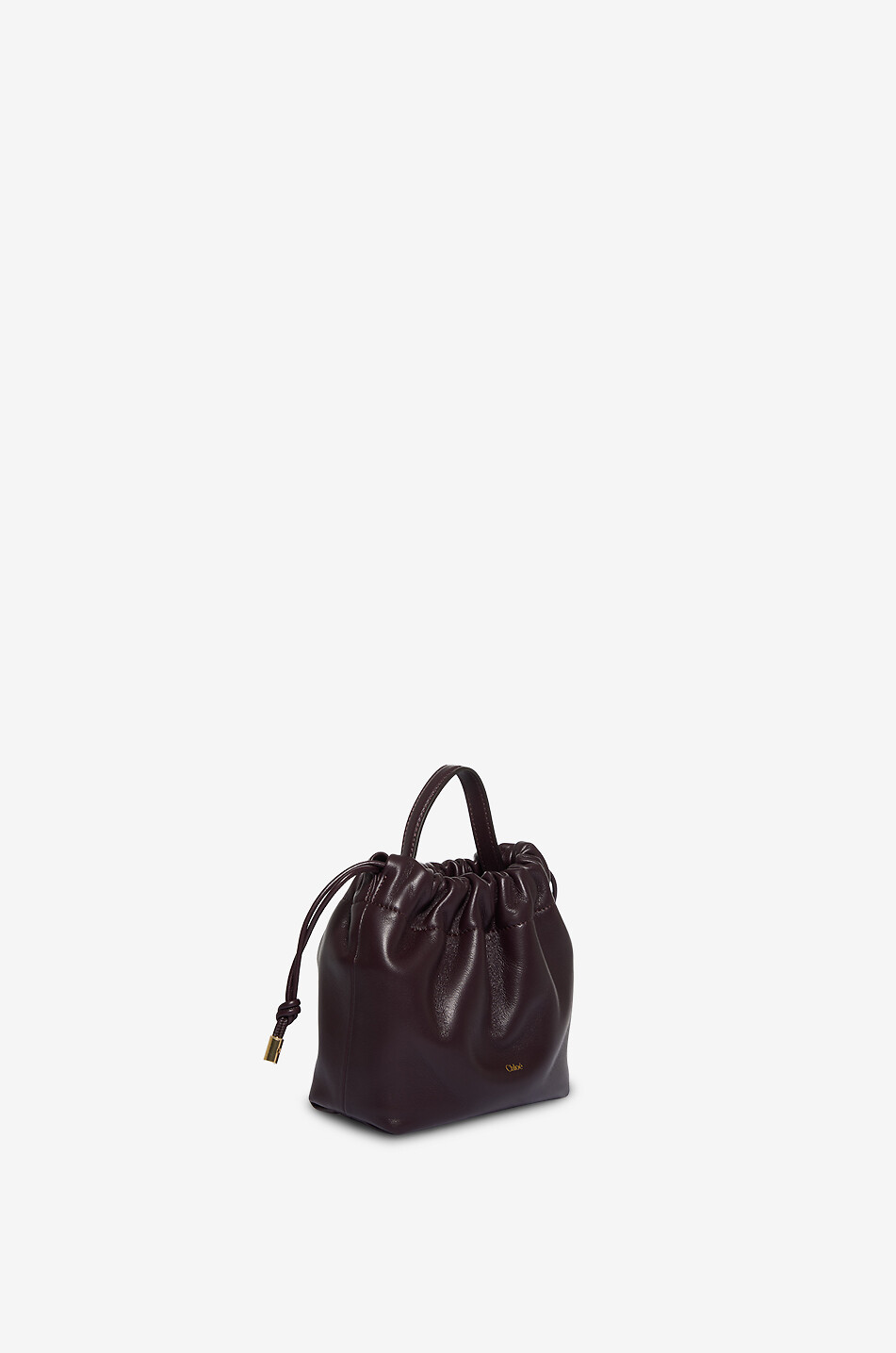 CHLOE Sac porté épaule en cuir nappa à bandoulière chaîne Chloé Icons Mini Femme VIOLET FONCÉ 2
