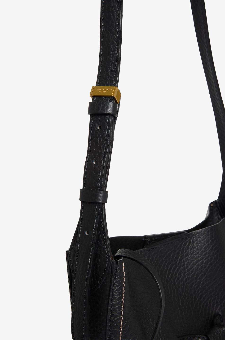 GIANNI CHIARINI Rechteckige Umhängetasche aus genarbtem Leder Sienna Damen SCHWARZ 6