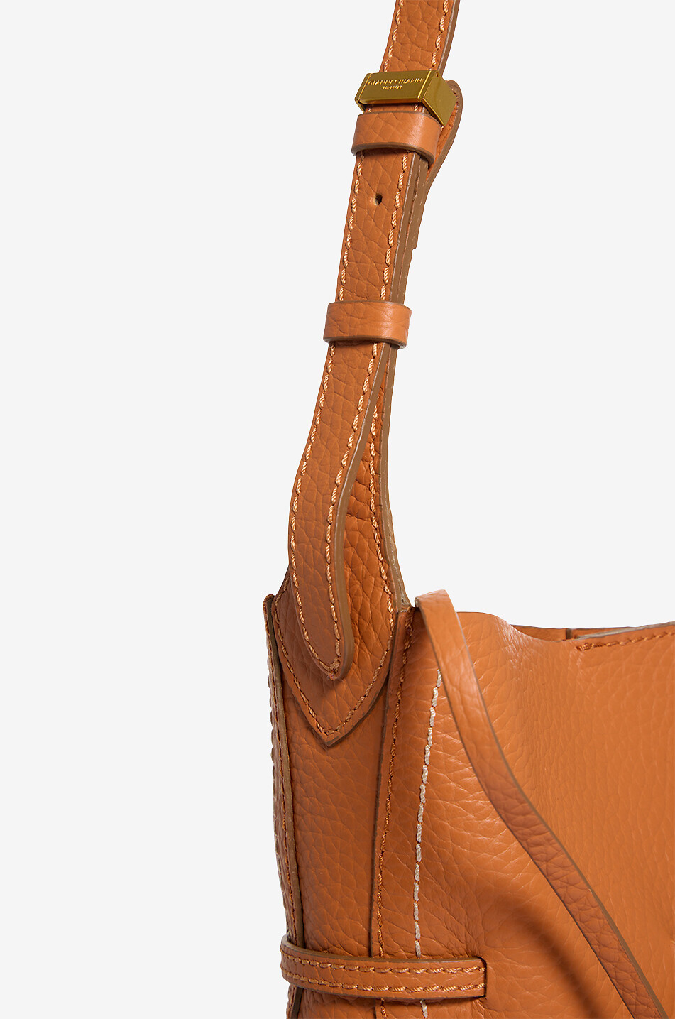 GIANNI CHIARINI Sac porté épaule rectangulaire en cuir grainé Sienna Femme ORANGE 6