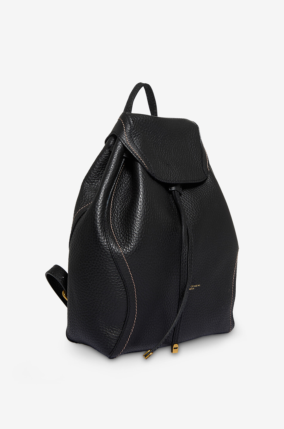 GIANNI CHIARINI Sac à dos en cuir grainé Violette Femme NOIR 2