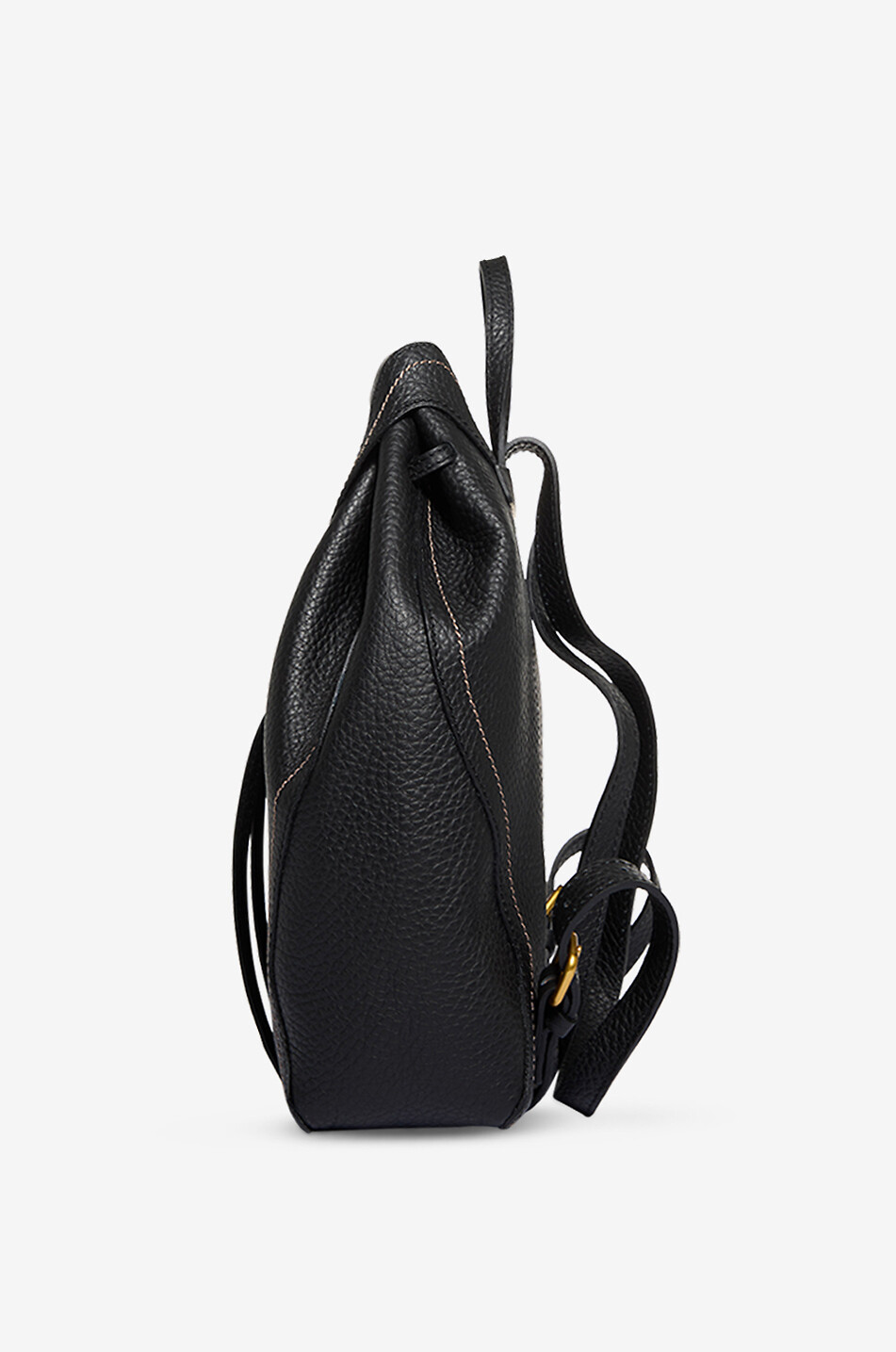 GIANNI CHIARINI Sac à dos en cuir grainé Violette Femme NOIR 4