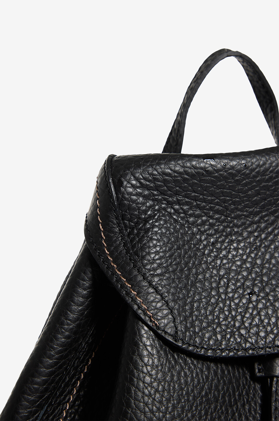 GIANNI CHIARINI Sac à dos en cuir grainé Violette Femme NOIR 5