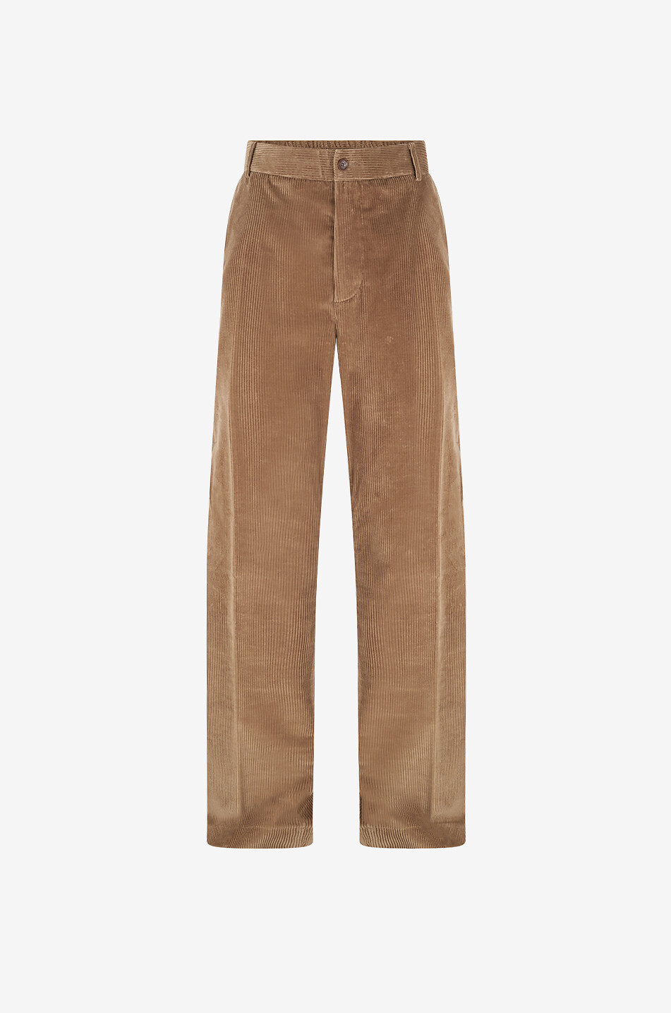 MONCLER Straight-leg cotton corduroy trousers Men BROWN 1