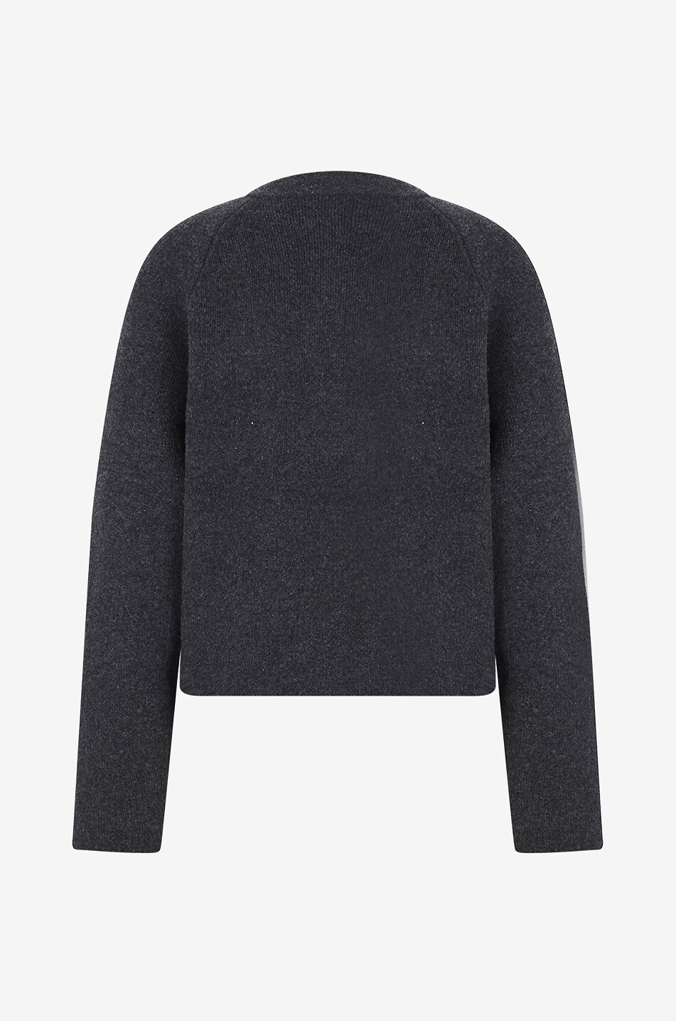 TOTEME Cardigan court en laine mélangée Hammered Button Femme GRIS FONCÉ 2