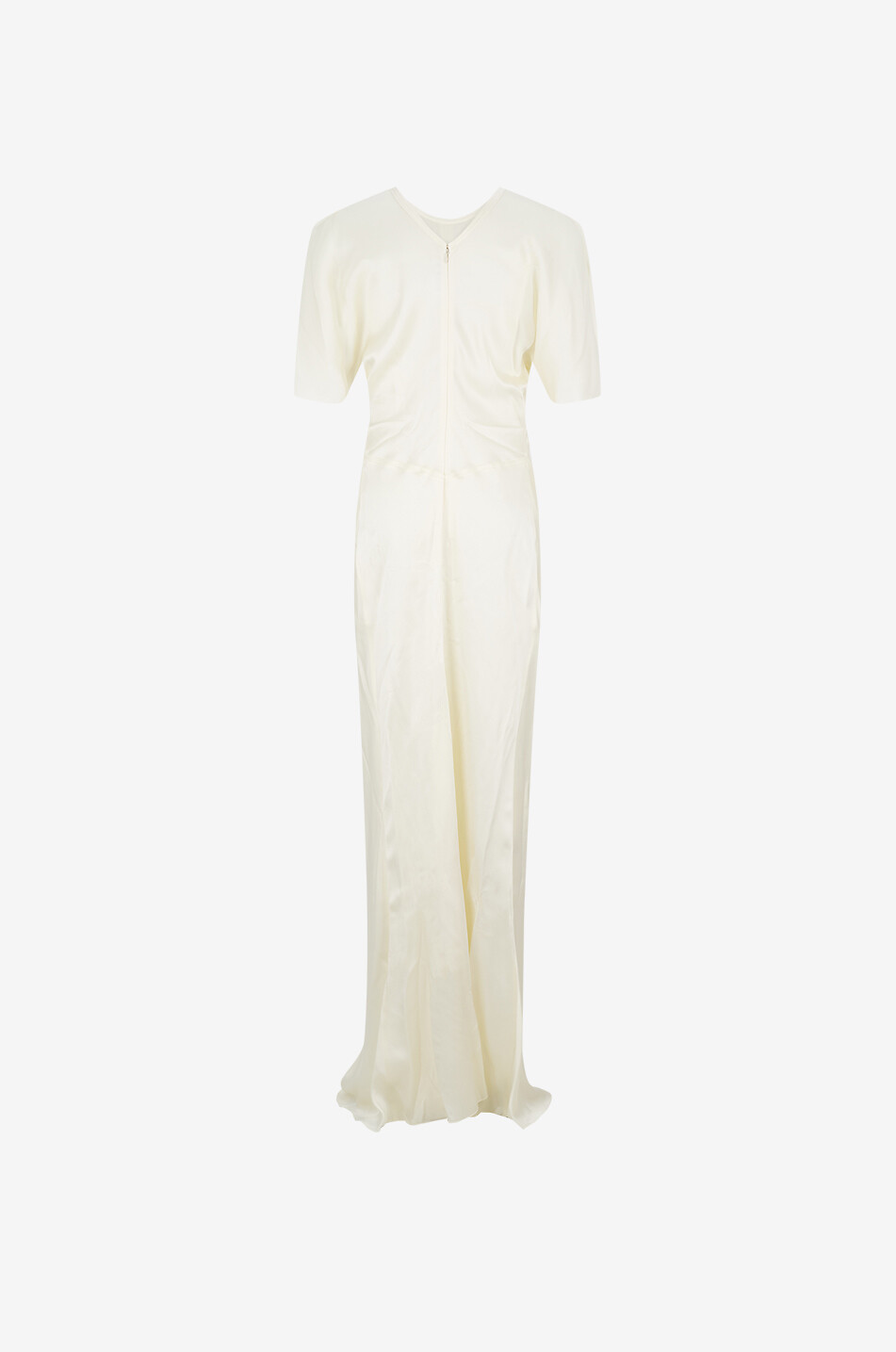 VICTORIA BECKHAM Isabella floor length satin dress Women EGGSHELL 2