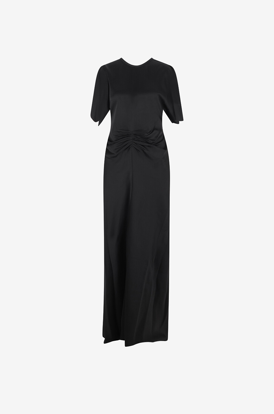 VICTORIA BECKHAM Langes schmales Kleid aus Satin Isabella Damen SCHWARZ 1