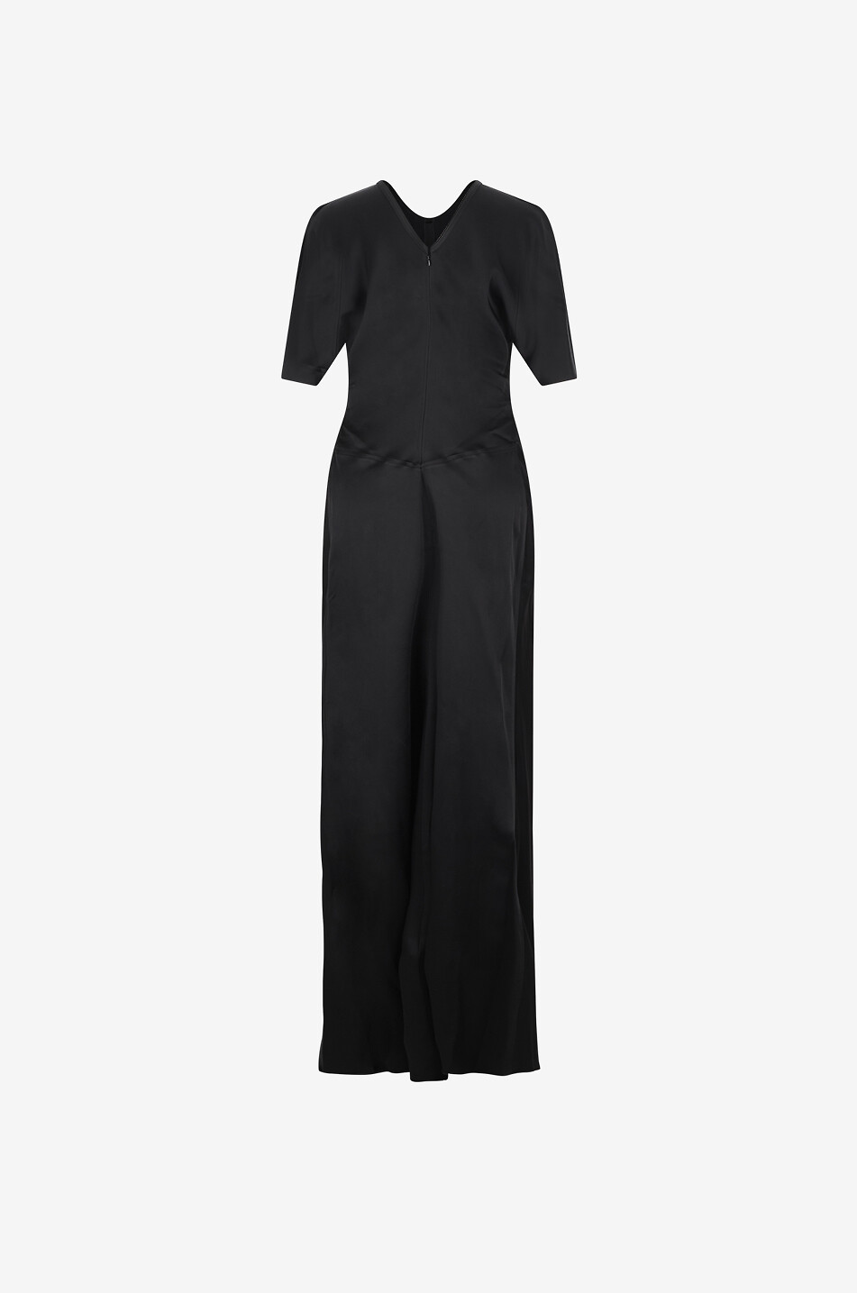 VICTORIA BECKHAM Langes schmales Kleid aus Satin Isabella Damen SCHWARZ 2