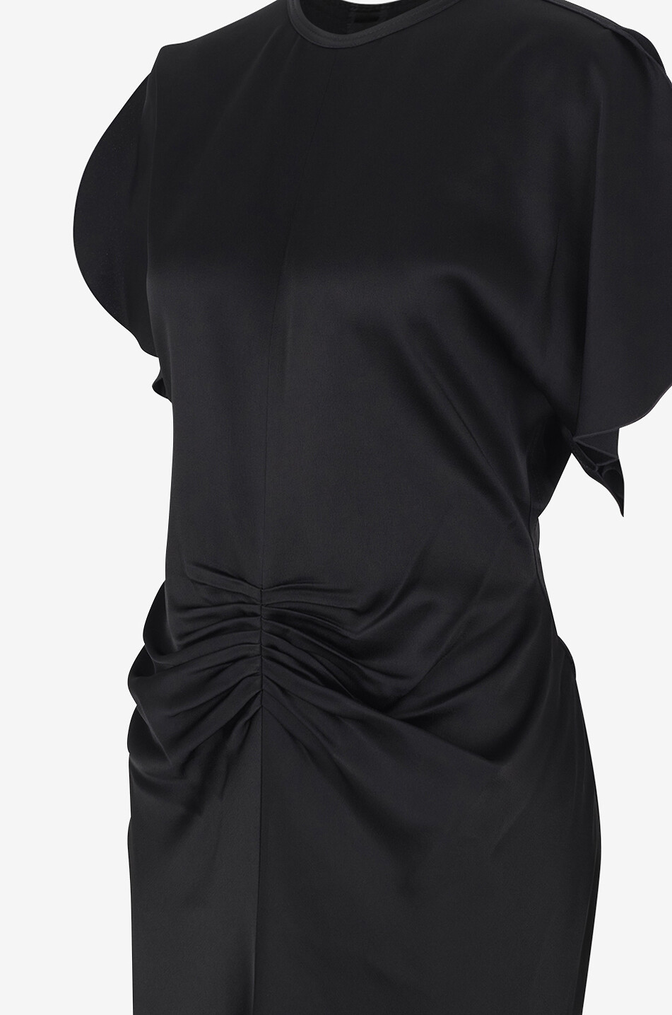 VICTORIA BECKHAM Langes schmales Kleid aus Satin Isabella Damen SCHWARZ 3