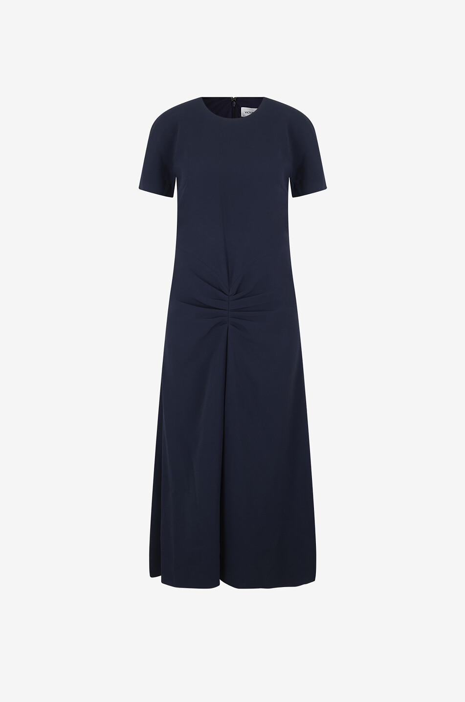 VICTORIA BECKHAM Gathered Detail crepe T-shirt midi dress Women DARK BLUE 1
