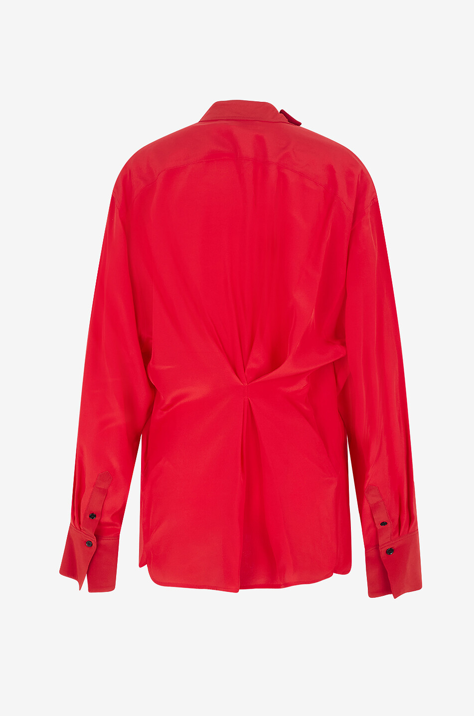 VICTORIA BECKHAM Drapierte Seidencrêpe-Bluse Damen ROT 2