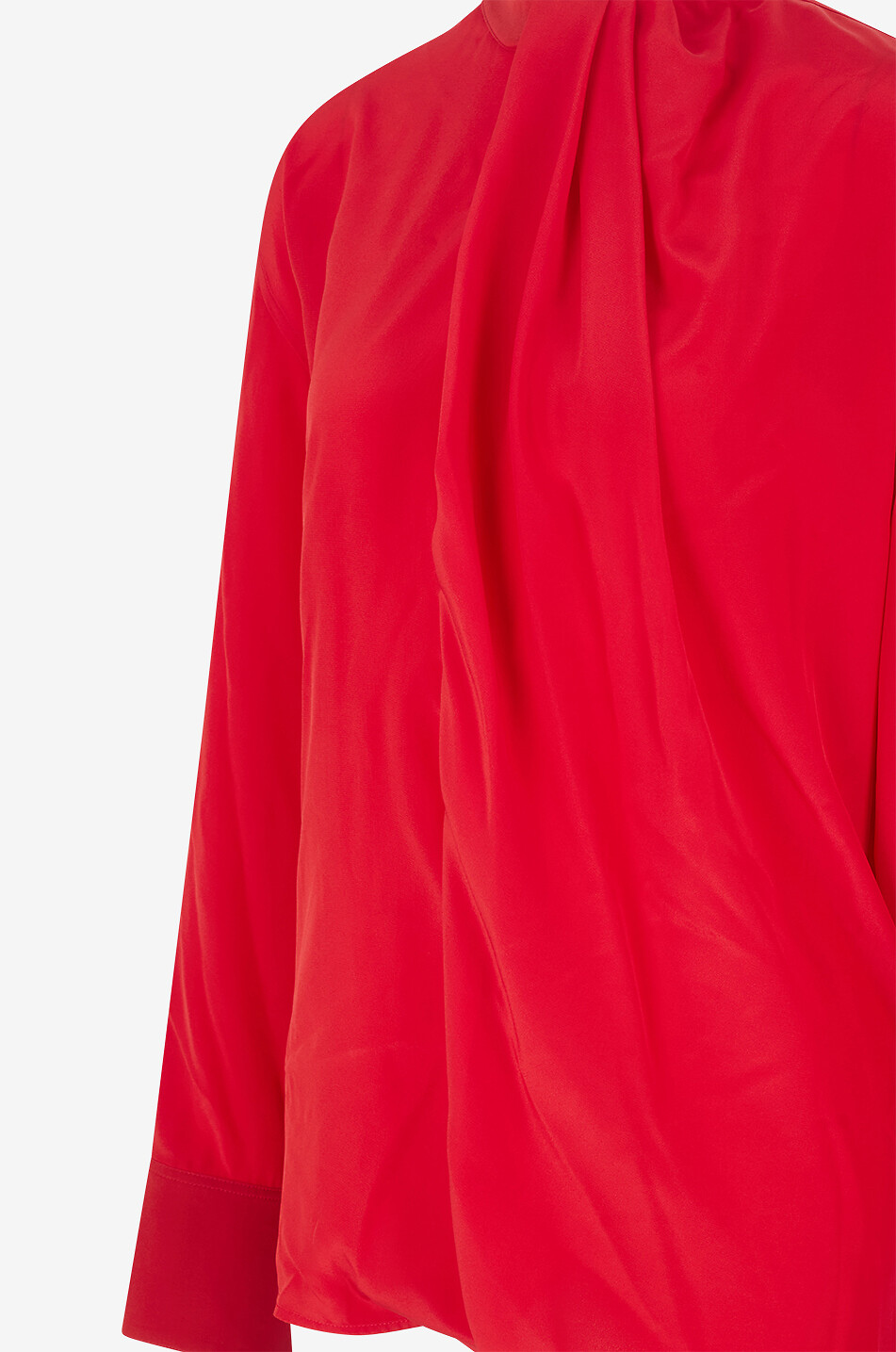 VICTORIA BECKHAM Drapierte Seidencrêpe-Bluse Damen ROT 3