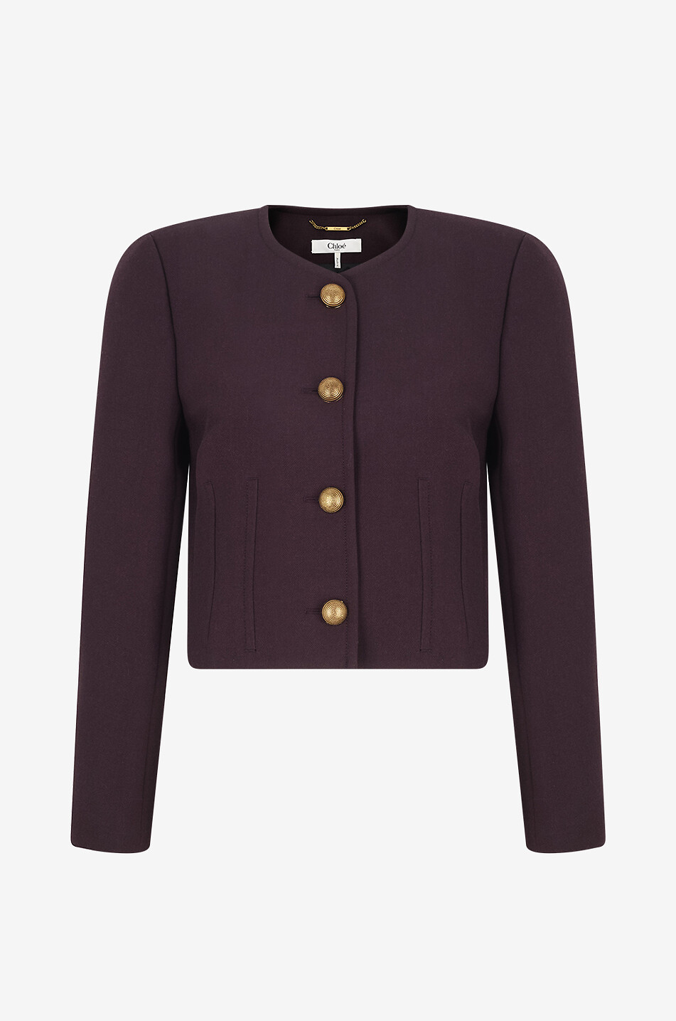 CHLOE Wool crepe tailoring jacket Women DARK PURPLE 1