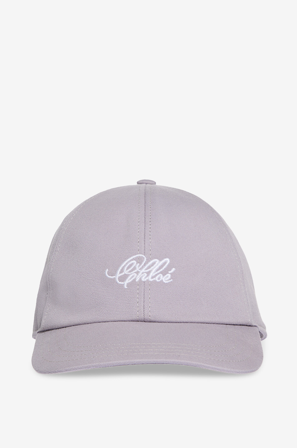 CHLOE Chloé Charms logo embroidered twill baseball cap Women PURPLE 1