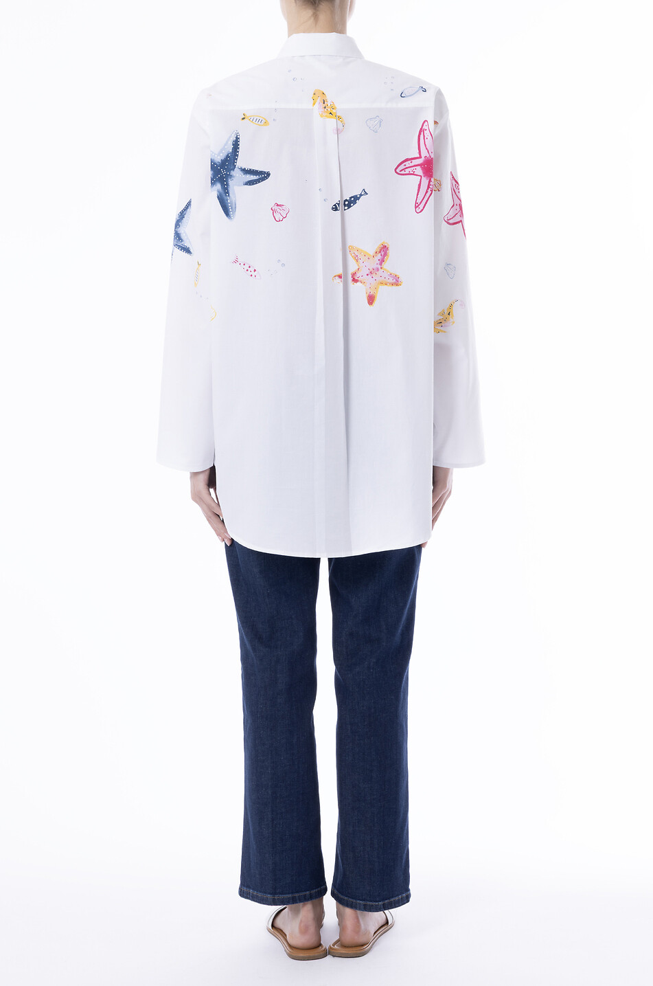YC MILANO Printed popeline cotton shirt Women MULTI COLOURED 6