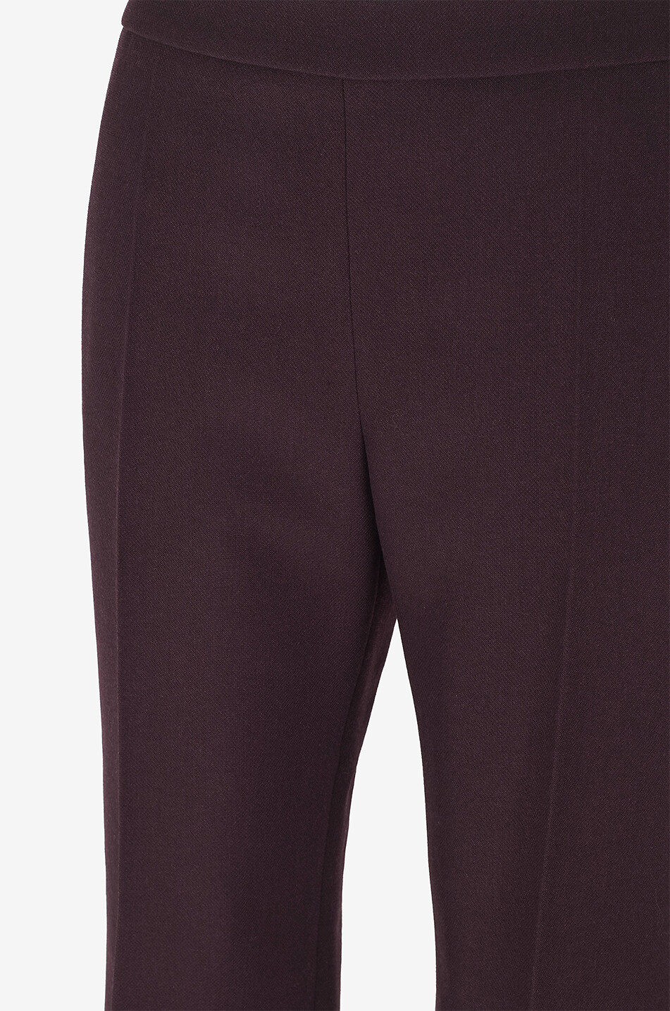 CHLOE Straight cropped wool crepe trousers Women DARK PURPLE 3
