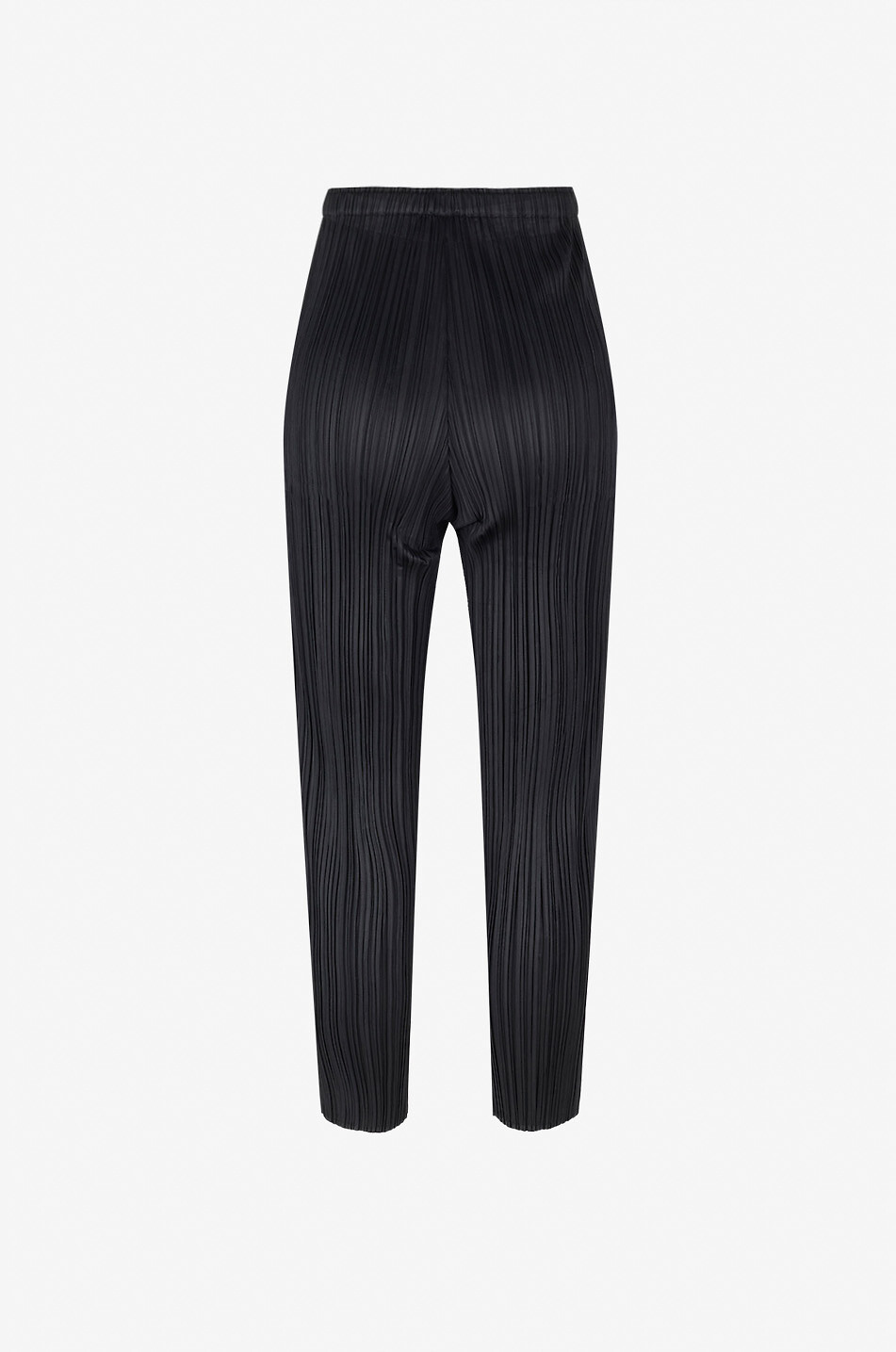 PLEATS PLEASE High-rise straight-leg pleated crepe trousers Women BLACK 2