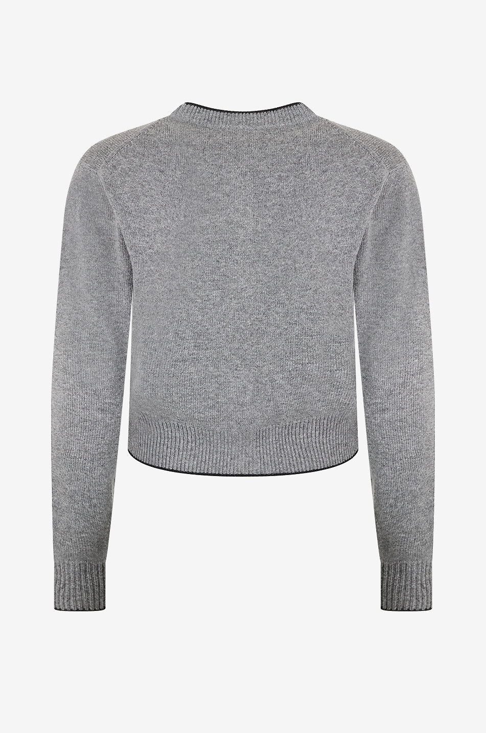 CHLOE Encoeur wool and cashmere crewneck cardigan Women GREY 2