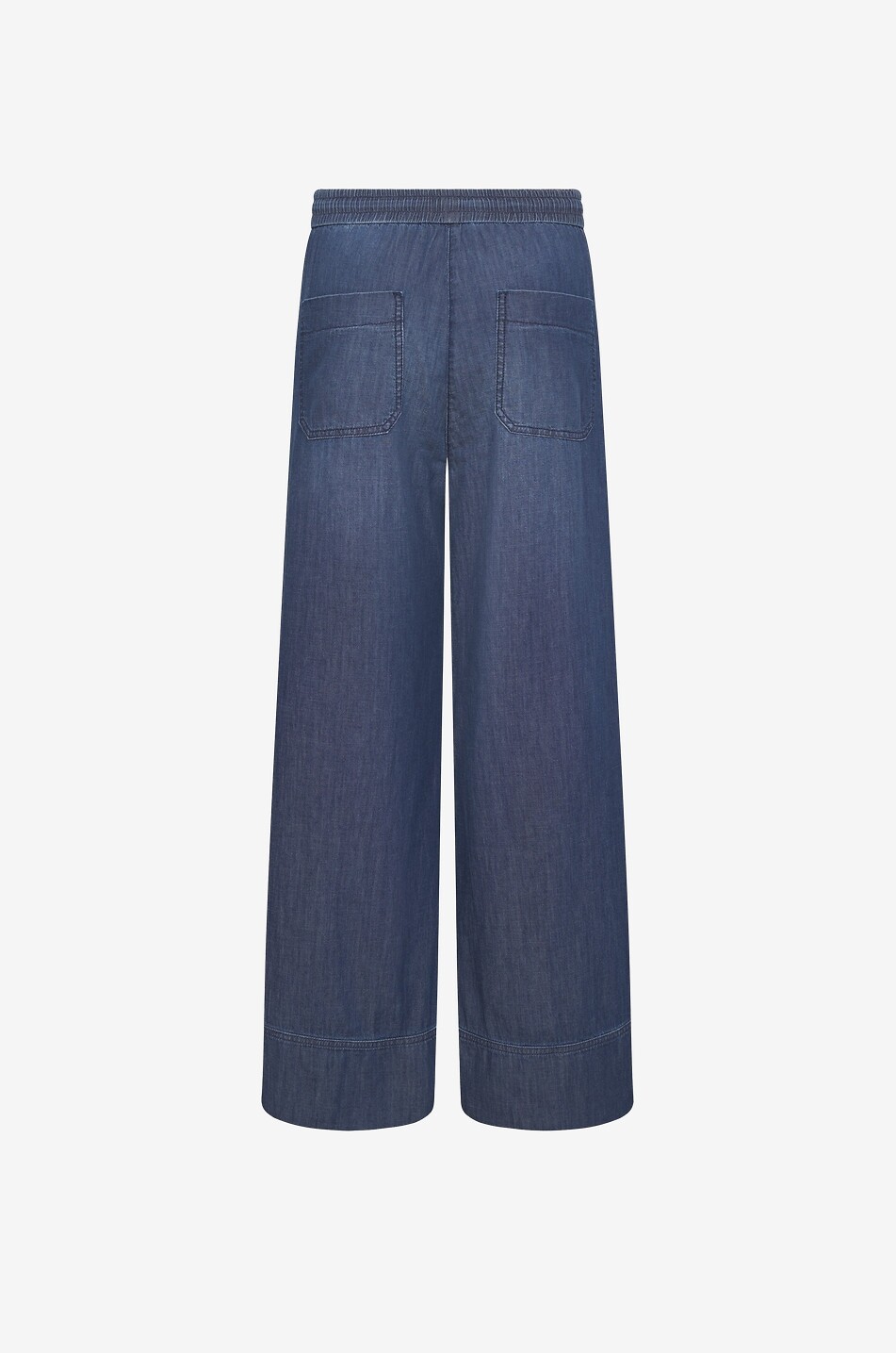 SEDUCTIVE Violetta drawstring waist wide denim trousers Women DARK BLUE 2