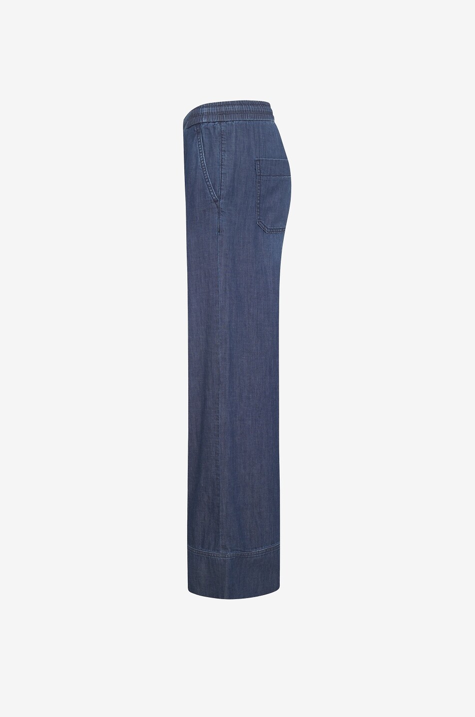 SEDUCTIVE Violetta drawstring waist wide denim trousers Women DARK BLUE 3
