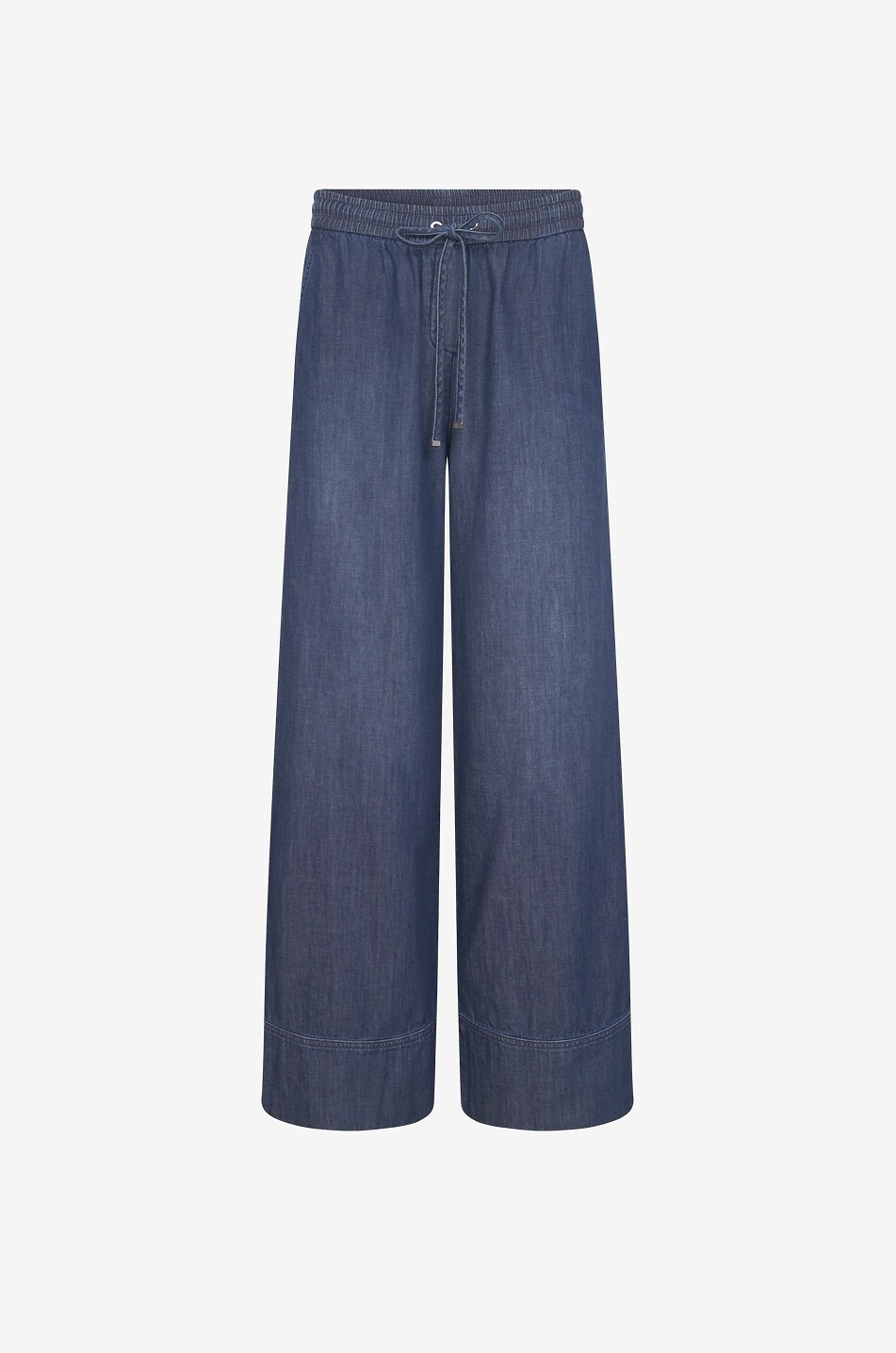 SEDUCTIVE Violetta drawstring waist wide denim trousers Women DARK BLUE 1