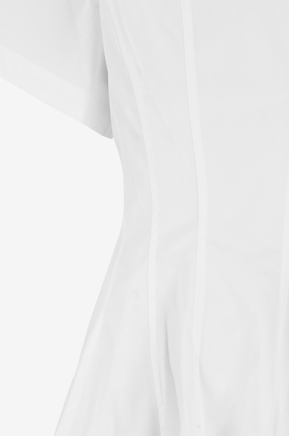 SIMKHAI Maveri mini poplin dress with corset stitching Women WHITE 3