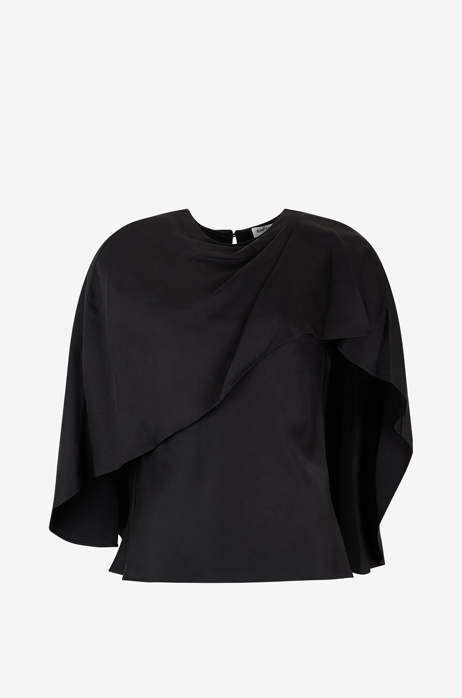 Top drapé asymétrique en satin Eliora