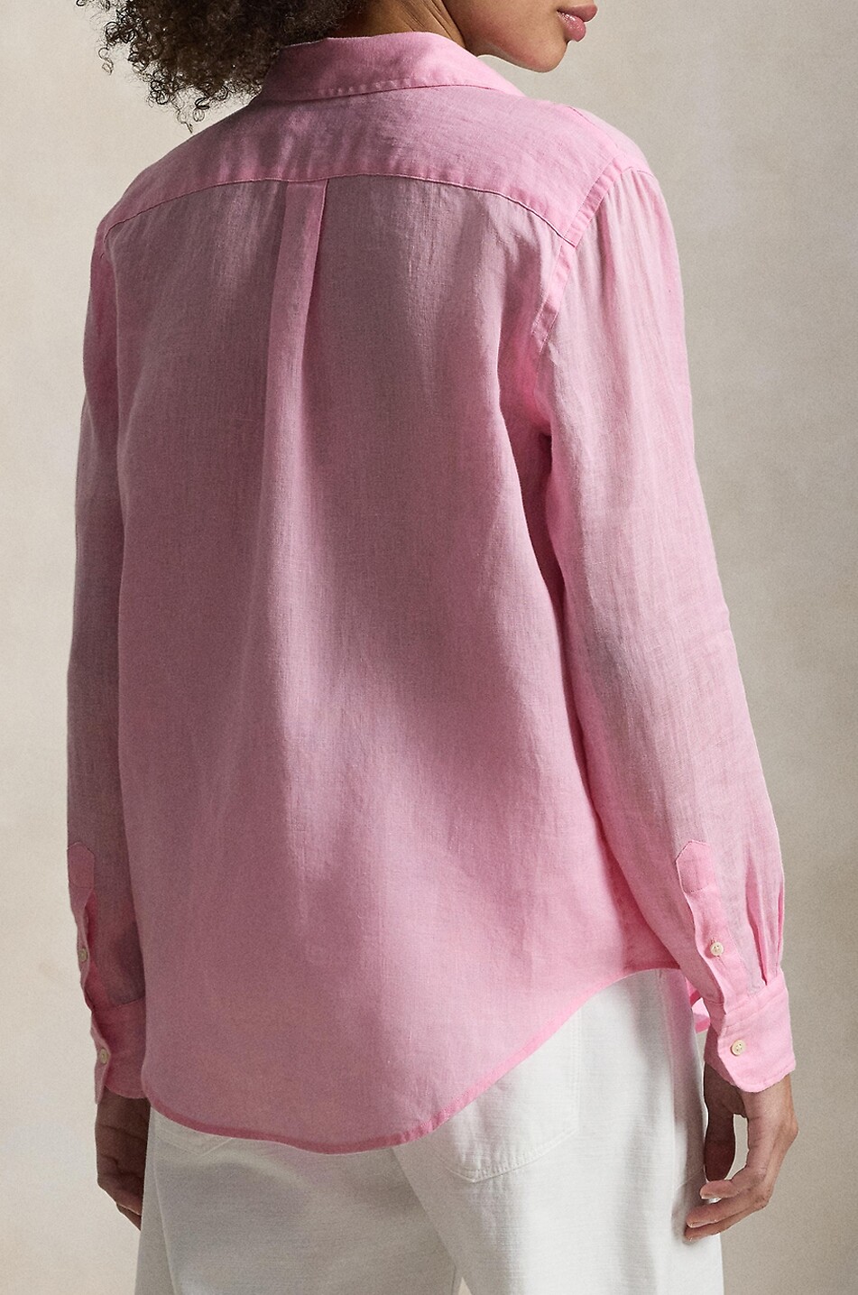 POLO RALPH LAUREN Chemise en lin à manches longues Classic Fit Femme ROSE 3