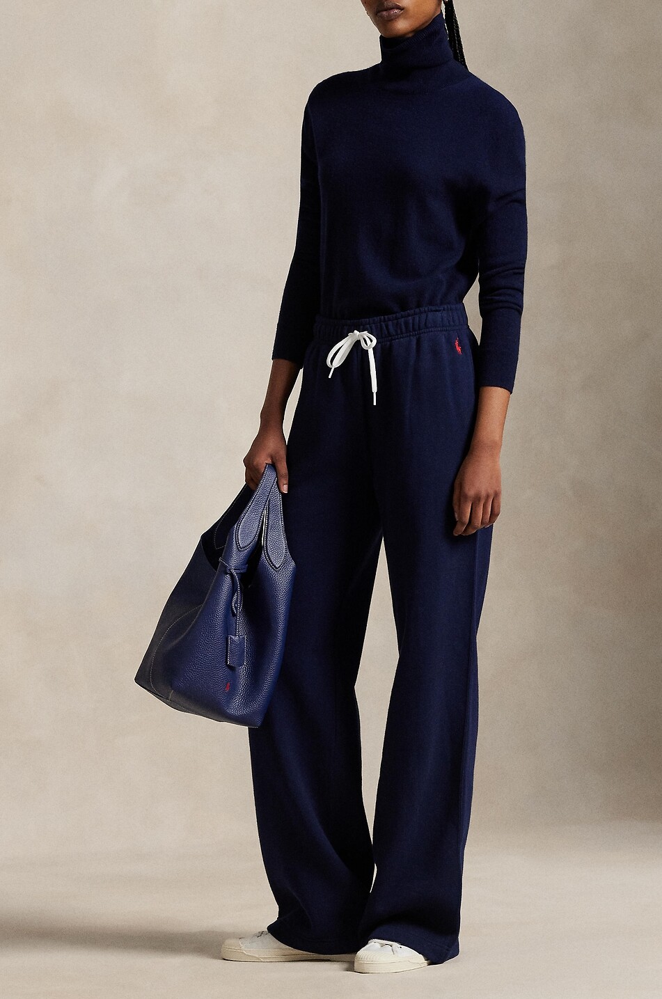 POLO RALPH LAUREN Pantalon de jogging large en molleton Pony Femme BLEU FONCE 2