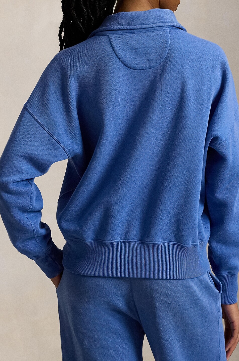 POLO RALPH LAUREN Pony half-zip sweatshirt with shirt collar Women BLUE 3