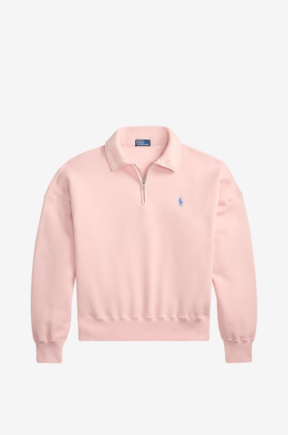 Pony half-zip sweatshirt with shirt collar