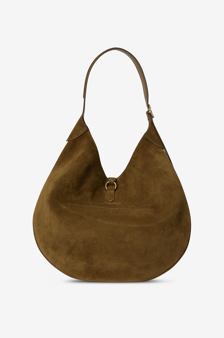 POLO RALPH LAUREN Sac porté épaule en daim Shoulder Polo ID Medium Femme CAMEL 5