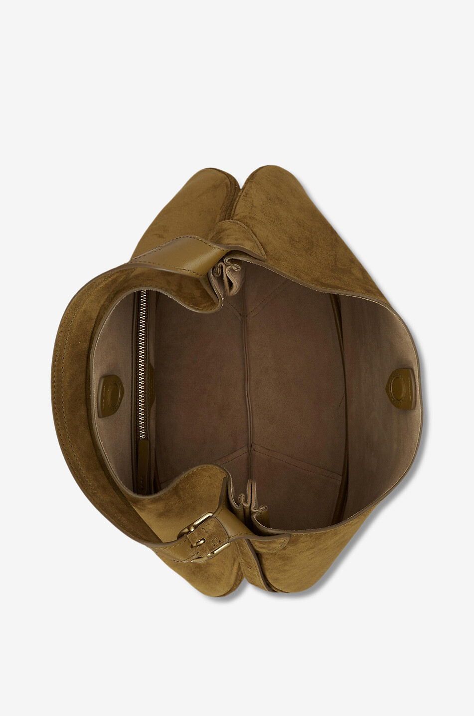 POLO RALPH LAUREN Sac porté épaule en daim Shoulder Polo ID Medium Femme CAMEL 6