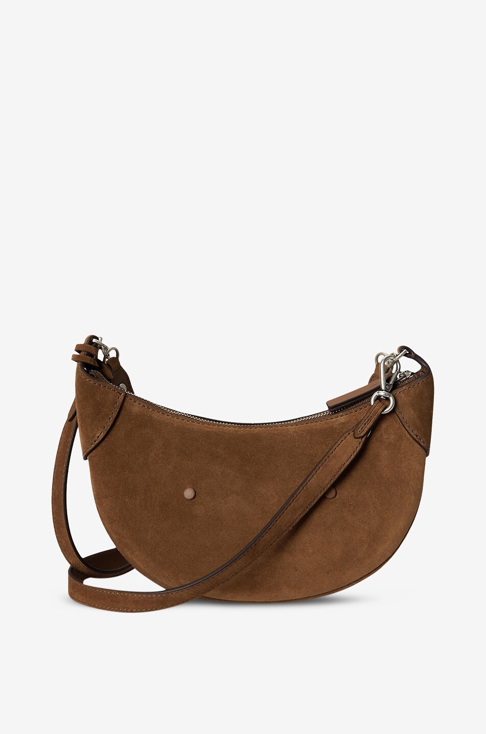 POLO RALPH LAUREN Polo ID Small studded suede shoulder bag Women BROWN 5