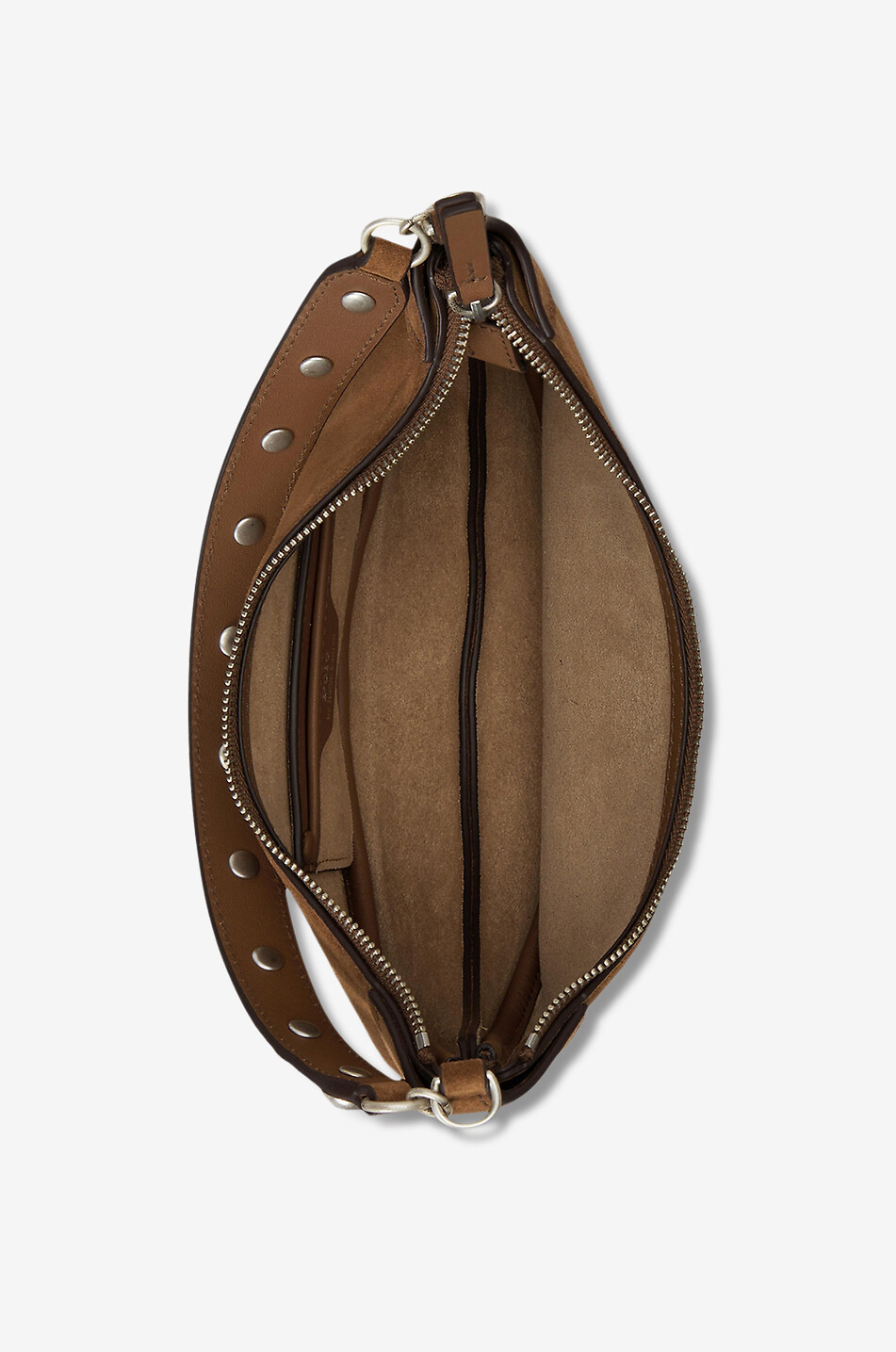 POLO RALPH LAUREN Polo ID Small studded suede shoulder bag Women BROWN 6