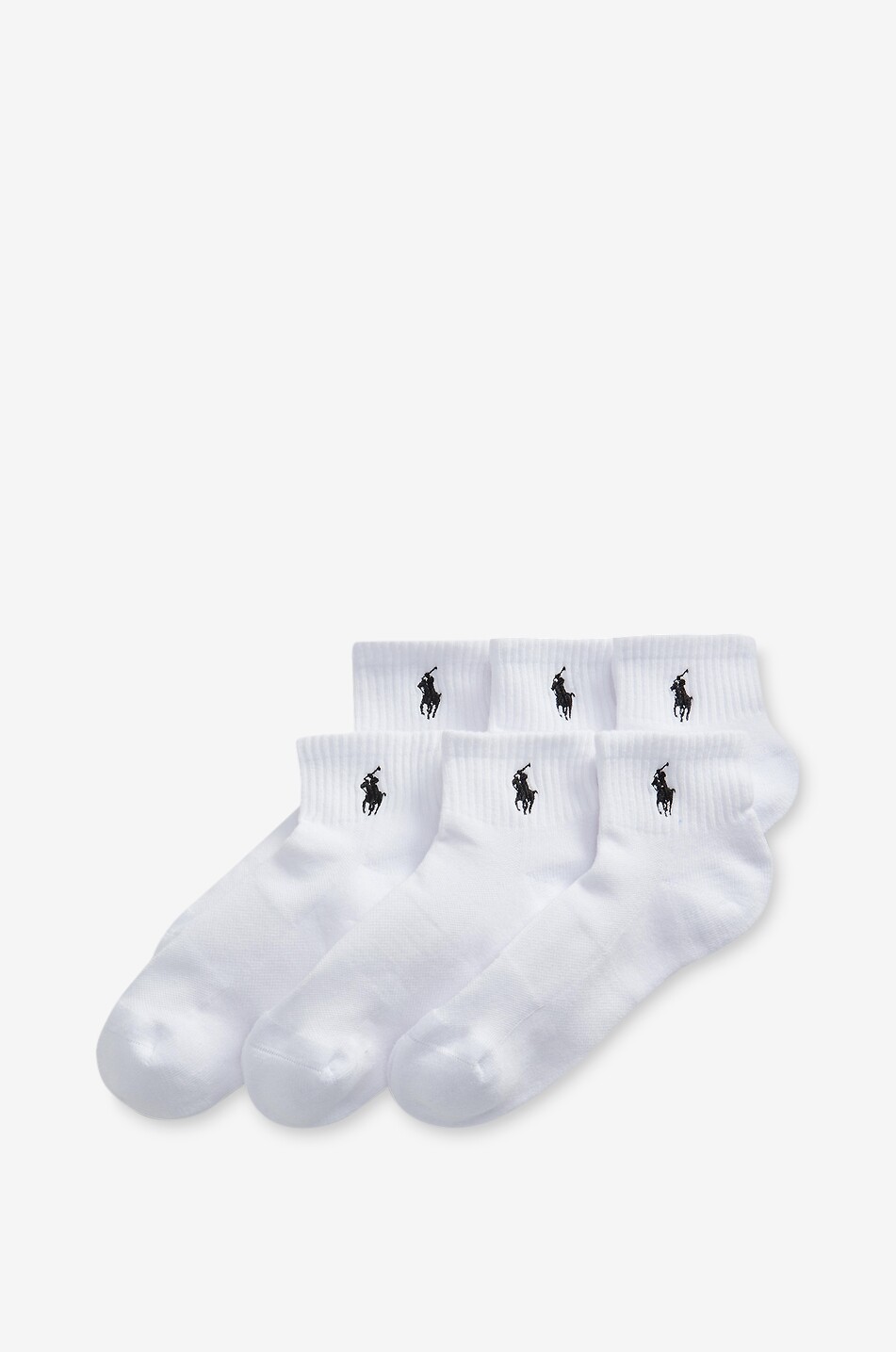 POLO RALPH LAUREN Lot de 6 paires de socquettes en coton Pony Femme BLANC 1