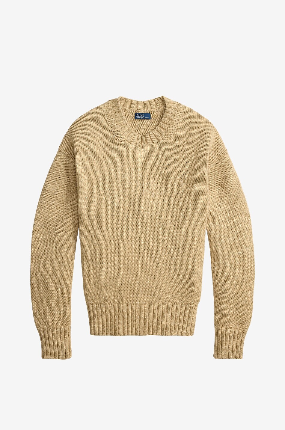 POLO RALPH LAUREN Loose crewneck wool jumper with back logo Women BEIGE 1