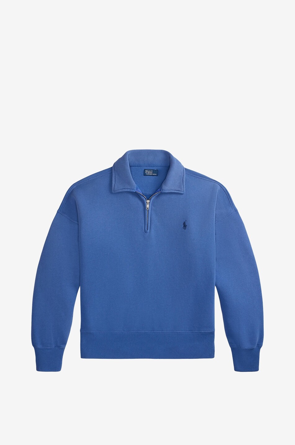 Pony half-zip sweatshirt with shirt collar